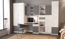 Дитячий гарнітур Юніор артвуд світлий / графіт Світ Меблів