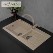 Кухонна мийка Alabama пісочна Fancy Marble