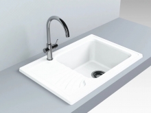Кухонная мойка Filadelfia белая Fancy Marble