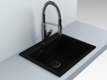 Кухонна мийка Oregon світло-чорна Fancy Marble