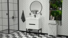Тумба для ванной с умывальником подвесная Stella 70 Stiven Fancy Marble
