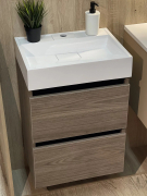 Тумба для ванної з умивальником підвісна Palma 50-2 горіх барселона Fancy Marble