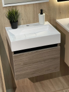 Тумба для ванної з умивальником підвісна Palma 50-1 горіх барселона Fancy Marble