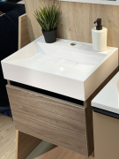 Тумба для ванної з умивальником підвісна Palma 50-1 горіх барселона Fancy Marble