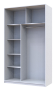 Шафа-купе Сіті 24 140/60 білий 2 ДСП Doros