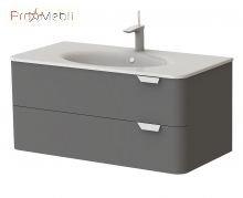 Тумба для ванної з умивальником Vlt-100 сіра Velluto Botticelli