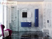 Тумба для ванної з умивальником Vlt-100 синя Velluto Botticelli