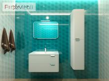 Пенал в ванну кімнату VltP-190 білий Velluto Botticelli
