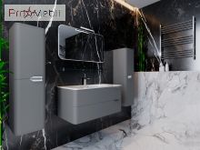 Пенал в ванную комнату VltP-190 серый Velluto Botticelli