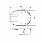 Кухонна мийка Elipse айворі Fancy Marble