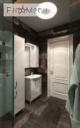Дзеркальна шафа у ванну кімнату TrnMC-65 ліва Trento біла Ювента