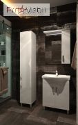 Дзеркальна шафа у ванну кімнату TrnMC-75 ліва Trento біла Ювента