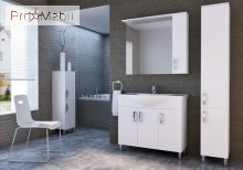 Дзеркальна шафа у ванну кімнату TrnMC-100 права Trento біла Ювента