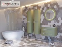 Дзеркальна шафа в ванну кімнату VnM-100 оливкова Vanessa Botticelli