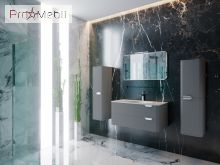 Дзеркальна шафа в ванну кімнату VltMC-100 сіра Velluto Botticelli