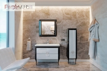 Тумба для ванної з умивальником Tc-105 чорна Ticino Ювента