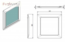 Дзеркало у ванну кімнату TсM-80 чорне Ticino Ювента