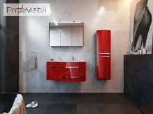 Тумба для ванної з умивальником Vn-120 червона Vanessa Botticelli