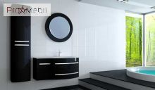 Пенал в ванну кімнату VnP-140 чорний Vanessa Botticelli
