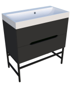 Тумба для ванної з умивальником підвісна Stella 80 Stiven Fancy Marble
