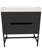 Тумба для ванної з умивальником підвісна Stella 80 Stiven Fancy Marble