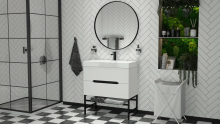Тумба для ванної з умивальником підвісна Stella 80 Stiven Fancy Marble