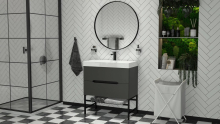 Тумба для ванної з умивальником підвісна Stella 80 Stiven Fancy Marble