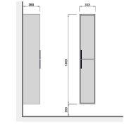 Пенал у ванну кімнату П-33-А New Grace Мойдодир