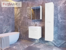 Дзеркальна шафа в ванну кімнату LvrMC-80 білий структурний Livorno Ювента