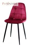 Стілець Alex BK Metal Оксамит бордо В-2 Onder Mebli