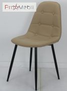 Стул Alex BK Metal ЭК бежевый 06 Onder Mebli