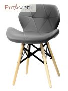 Стул Invar XXL ЭкоКожа серый 21 Onder Mebli