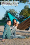 Одномісний туристичний гамак з м’якою оббивкою Colibri turquoise La Siesta
