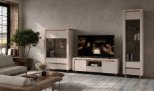 Стенка Элегант кашемир / дуб ливорно ВМК (БРВ)