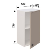 Шафка верхня В30 L/R LED (h-720) кухня Сью Світ Меблів