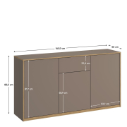 Комод 3D1S Complex cubanit grey Mebel Bos