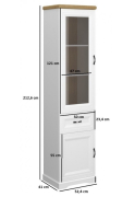 Витрина высокая 1D1W1S Riva Mebel Bos