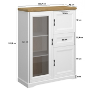 Вітрина низька 2D1W1S Riva Mebel Bos