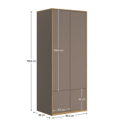 Шкаф 4D Complex cubanit grey Mebel Bos