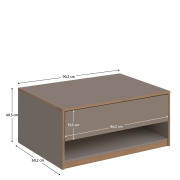 Журнальний столик 1S/90 Complex cubanit grey Mebel Bos