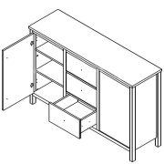 Комод KOM2D3S Чос Gerbor
