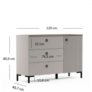 Комод 1D3S Dominica Mebel Bos