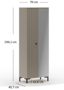 Шафа з дзеркалом 2D Dominica Mebel Bos