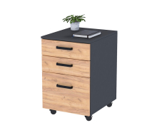 Тумба мобільна Open Office NT-3S-42-65 антрацит Loft Design