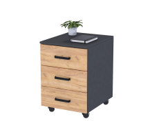 Тумба мобільна Open Office NT-3S-42-60 антрацит Loft Design