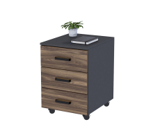 Тумба мобильная Open Office NT-3S-42-60 антрацит Loft Design