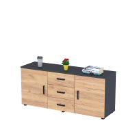 Тумба офисная Open Office NTB-140-62 антрацит Loft Design