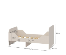 Ліжко розсувне 80х100/160 Ping Mebel Bos