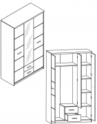 Шкаф платяной SZF3D2S Шанталь Gerbor