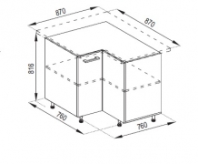 Тумба нижня Н87x87 кухня Марта Світ Меблів